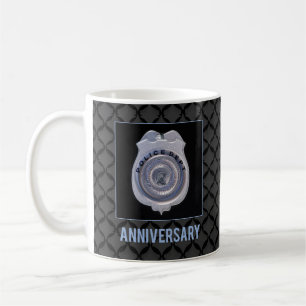 警察署との記念日バッジ コーヒーマグカップ