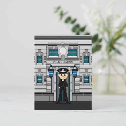 警察署はがき ポストカード (スタンド正面)