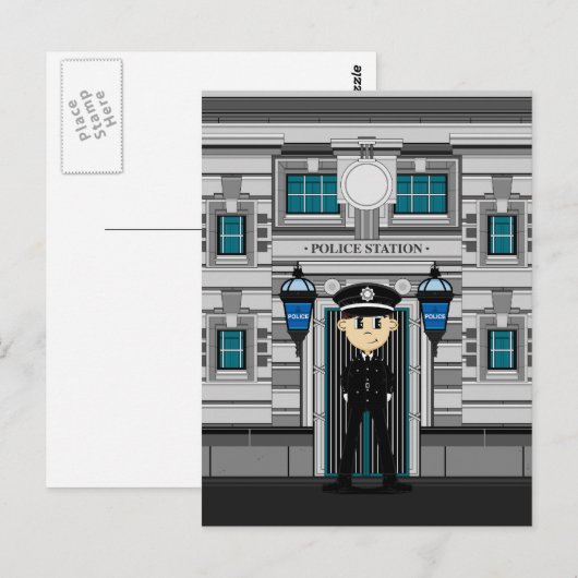 警察署はがき ポストカード (正面/裏面)