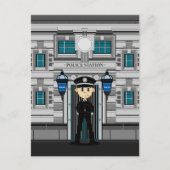 警察署はがき ポストカード (正面)