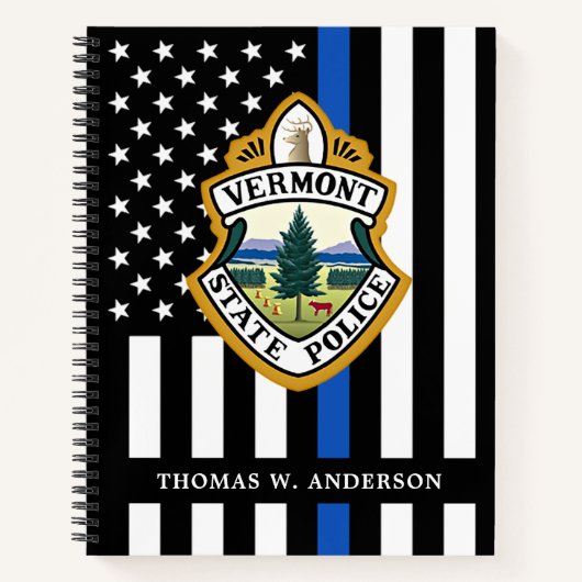 警察署カスタムロゴ法執行機関 ノートブック (正面)