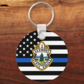 警察署カスタムロゴ法執行部 キーホルダー (正面)