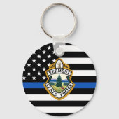 警察署カスタムロゴ法執行部 キーホルダー (裏面)