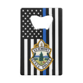 警察署カスタムロゴ法執行部 クレジットカード栓抜き (裏面)