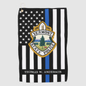 警察署カスタムロゴ法執行部 ゴルフタオル (正面)