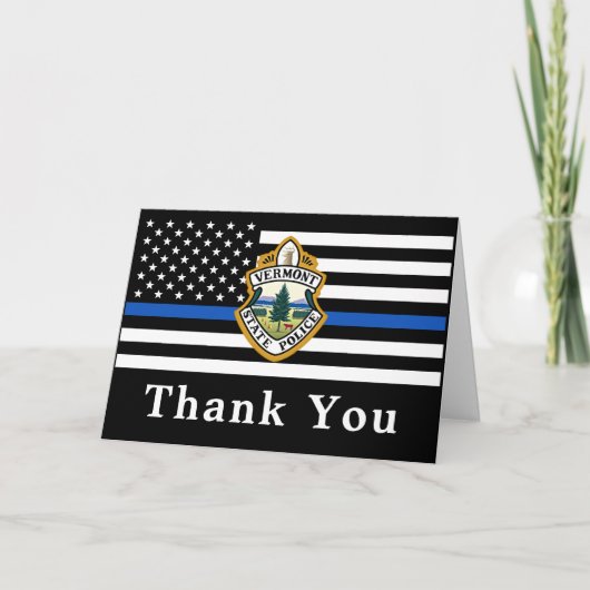 警察署カスタムロゴ法執行部 サンキューカード (正面)