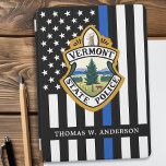 警察署カスタムロゴ法執行部 iPad AIR カバー<br><div class="desc">Thin Blue Line Police Department iPad Cover – 米国国旗の色、黒モダンと青のデザイン。部カスタマイズ署のロゴと警察官名でパーソナライズ。この法パーソナライズされた執行のiPadカバーは、警察署や法執行に最適である。COPYRIGHT © 2020 Judy Burrows,  Black Dog Art - All Rights Reserved.警察署カスタムロゴ法執行iPad Air カバー</div>