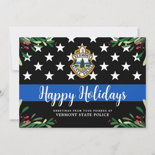 警察署カスタム署ロゴシンブルーライン シーズンカード (正面)