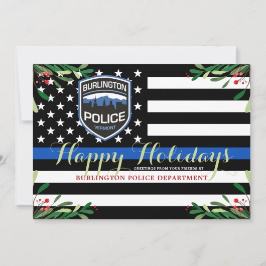 警察署クリスマスシンブルーライン シーズンカード (正面)