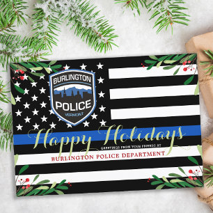 警察署クリスマスシンブルーライン シーズンポストカード
