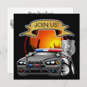 警察署クリスマス 招待状 (正面/裏面)