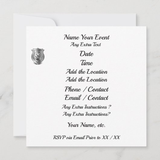 警察署クリスマス 招待状 (裏面)