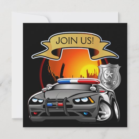 警察署クリスマス 招待状 (正面)