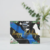 警察署シンブルーラインクリスマス シーズンポストカード (スタンド正面)
