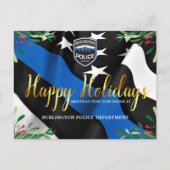 警察署シンブルーラインクリスマス シーズンポストカード (正面)