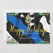 警察署シンブルーライン国旗のクリスマス シーズンカード (正面)