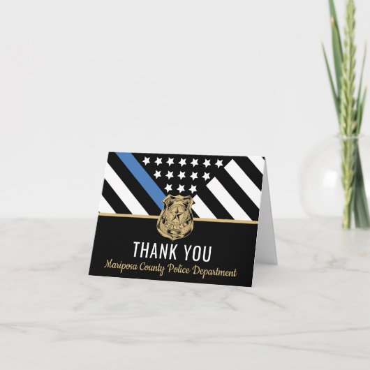 警察署シンブルーライン法執行部 サンキューカード (正面)