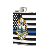 警察署パーソナライズされたロゴ細いブルーライン フラスク (左)