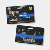 警察署パーソナライズされた写真担当役員ID バッジ (表裏)