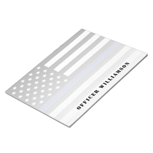 警察署パーソナライズされた員シンブルーライン警察 ノートパッド (アングル)