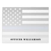 警察署パーソナライズされた員シンブルーライン警察 ノートパッド (正面)