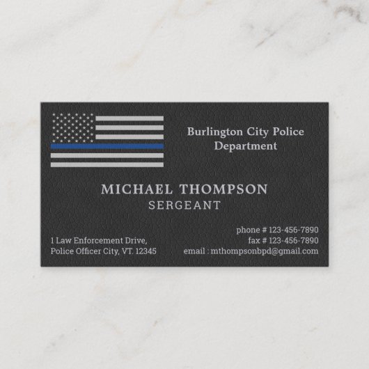 警察署フェイク革法執行部 名刺 (正面)