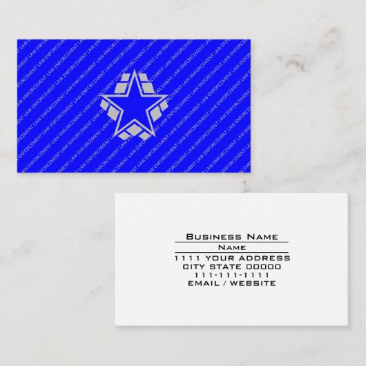 警察署保安官副法執行部 名刺 (正面/裏面)