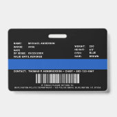 警察署写真プロフェッショナル担当役員ID バッジ (裏面)