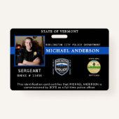 警察署写真プロフェッショナル担当役員ID バッジ (正面)