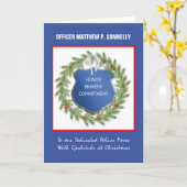 警察署宗教聖降誕祭ありがとうリース カード (黄色い花)