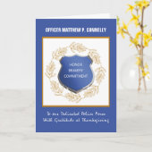 警察署感謝祭ありがとうリース カード (黄色い花)