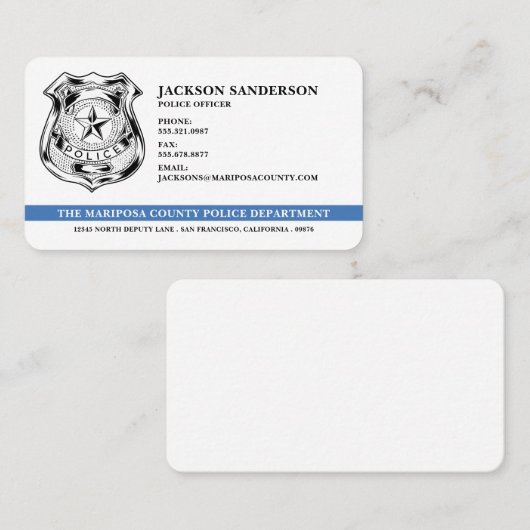 警察署法執行役員ロゴ 名刺 (正面/裏面)