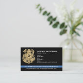 警察署法執行部QRコードロゴ 名刺 (スタンド正面)