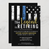 警察署退職法執行 招待状 (正面/裏面)