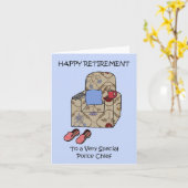 警察署長への引退幸せ カード (黄色い花)