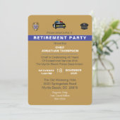 警察署長ブルーライン金ゴールド退職 招待状 (スタンド正面)