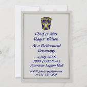 警察署長リタイア招待状 招待状 (裏面)