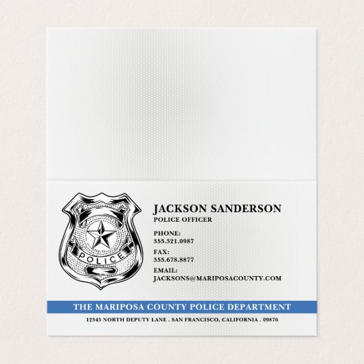 警察署 法執行 ロゴ 名刺 (外部フラット)