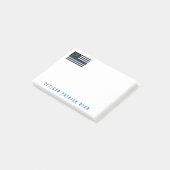 警察薄型ブルーラインアメリカ国旗の追加Name 4 x 3 ポストイット (アングル)