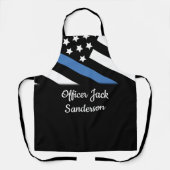 警察薄型ブルーラインアメリカ旗艦隊名 エプロン (正面)