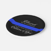 警察薄型ブルーラインパーティー ペーパープレート (アングル)