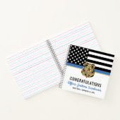 警察薄型ブルーラインフラグレータリタイアゲストブック ノートブック (内部)