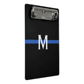 警察薄型ブルーラインモノグラム ミニクリップボード (アングル)