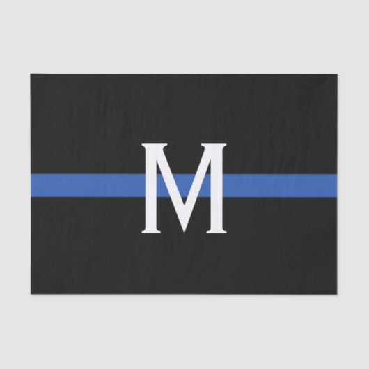 警察薄型ブルーラインモノグラム 薄葉紙 (正面)