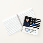 警察薄型ブルーライン写真退職者手帳 ノートブック (内部)