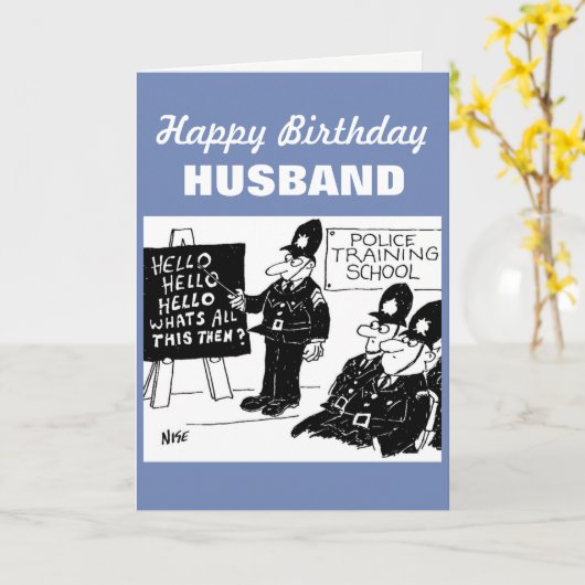 警察訓練所の警察官 カード (黄色い花)