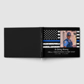 警察記念写真薄いブルーライン葬儀 ゲストブック (全面)