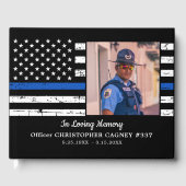 警察記念写真薄いブルーライン葬儀 ゲストブック (正面)