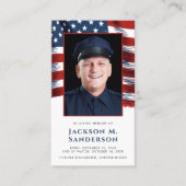 警察記念愛国撮影祈りの言葉カード コーリングカード (正面)