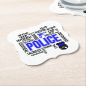 警察記述語紙コースター ペーパーコースター (アングル)